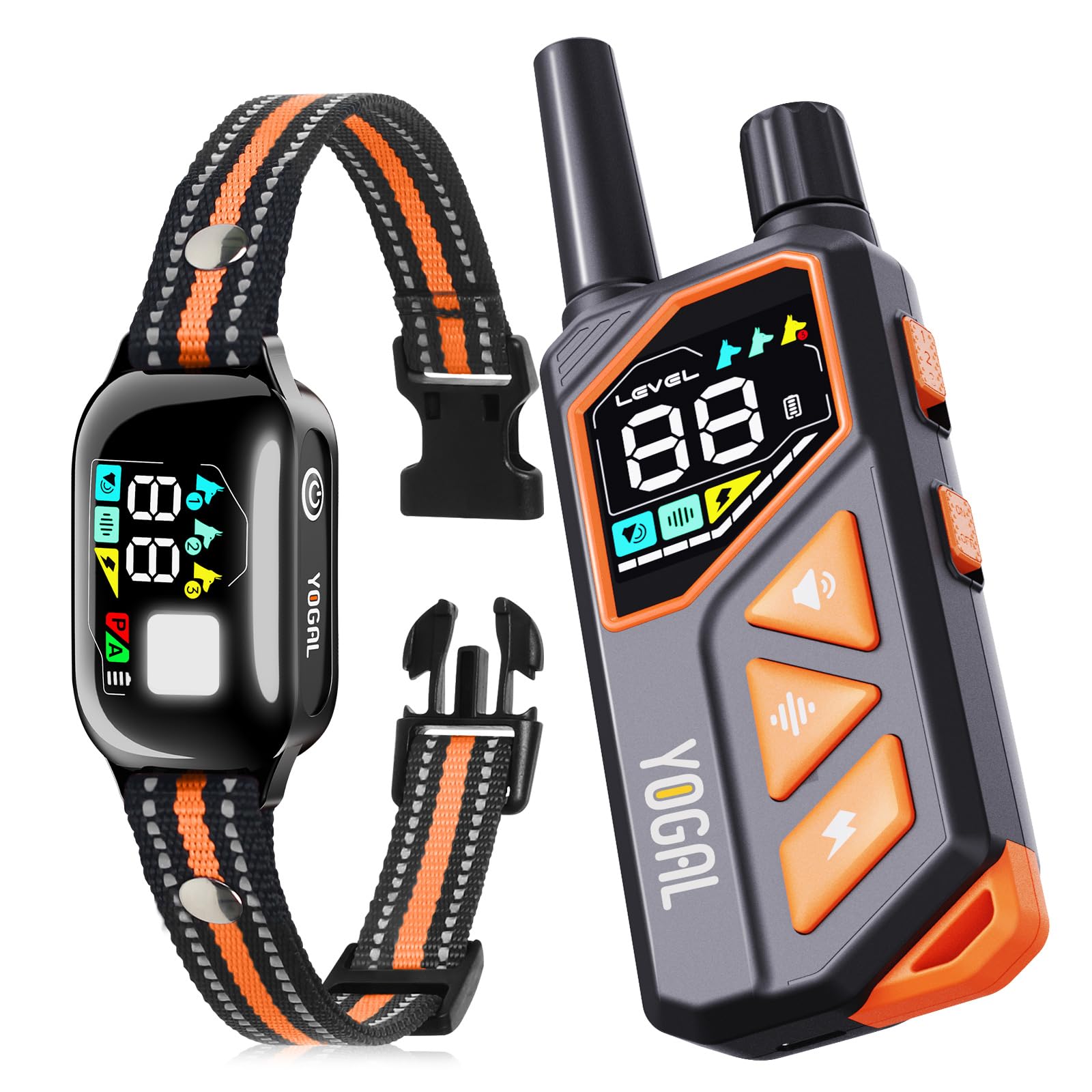 YOGAL 2-in-1 dog collar with remote for versatile training and barking control.