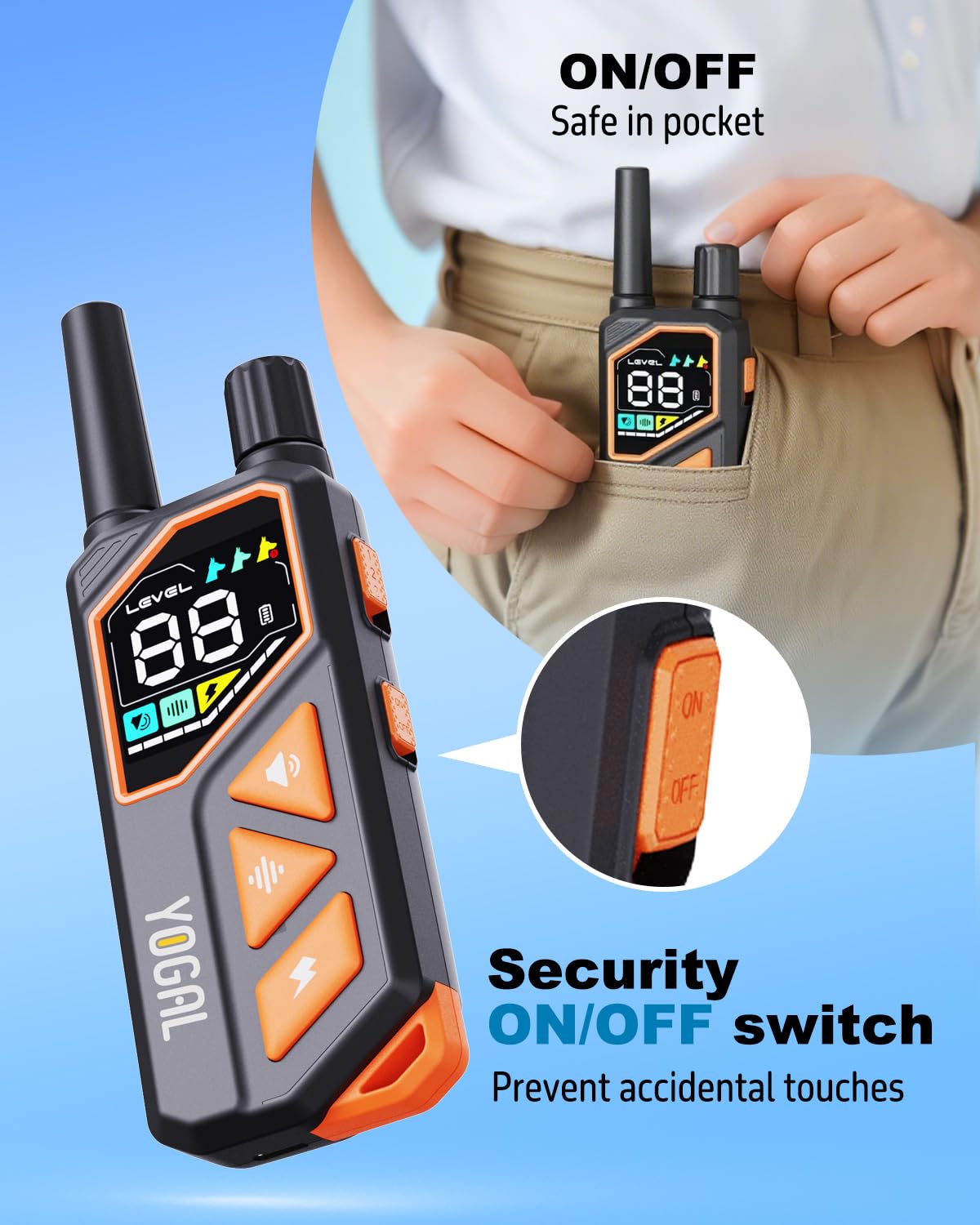 YOGAL 3300 ft range collar enables outdoor training across distances.
