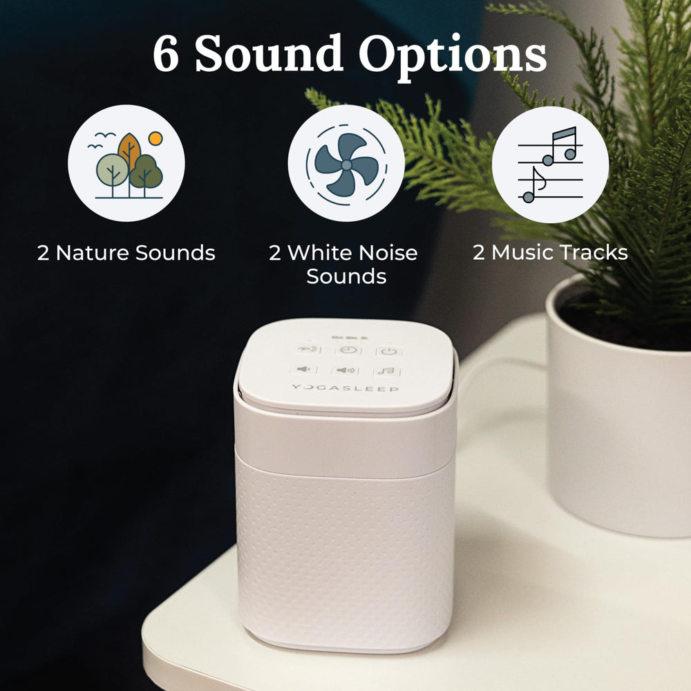 Yogasleep Pawzz six-sounds option set supports different pet moods.