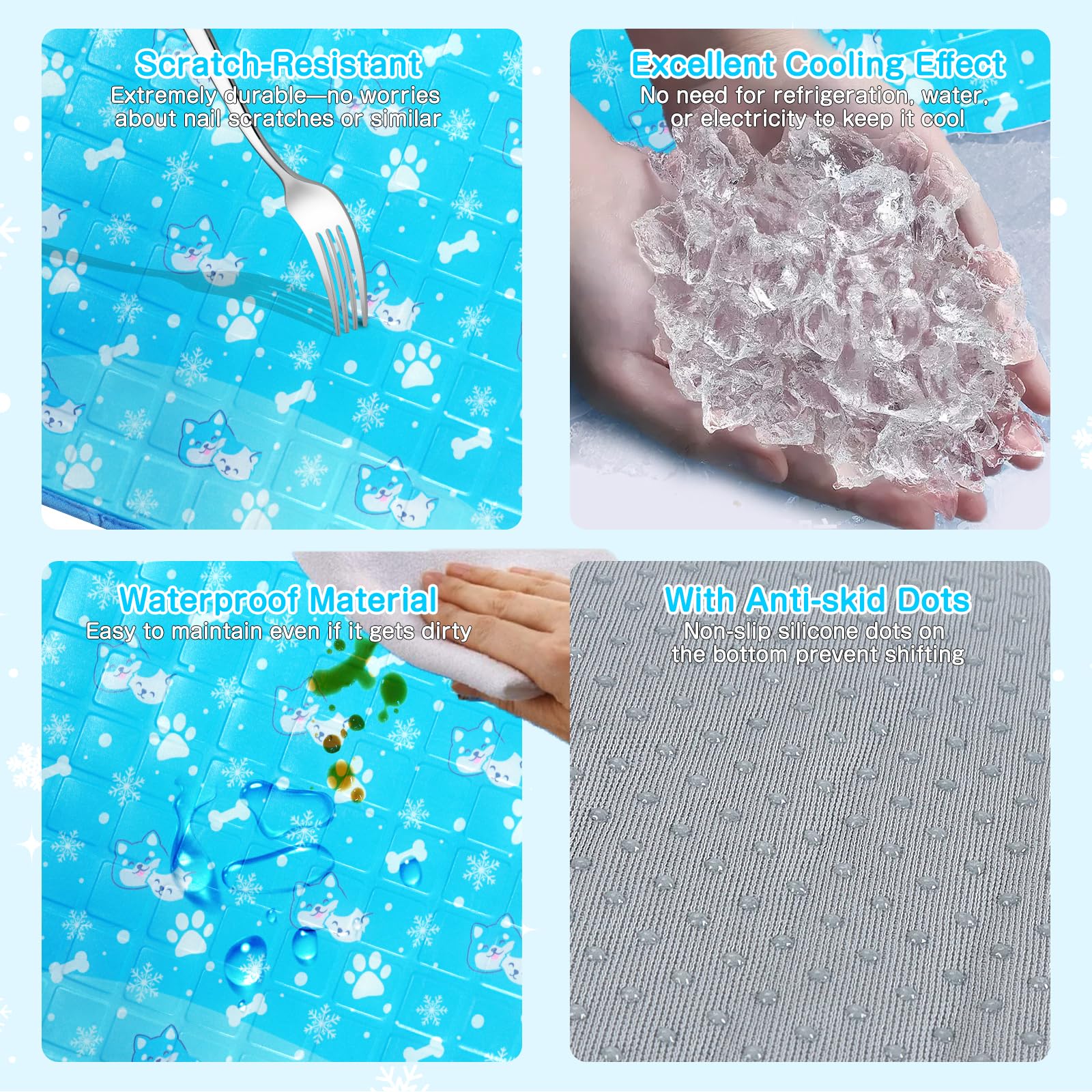 Yoheueoa cooling mat folded for easy storage and transport.