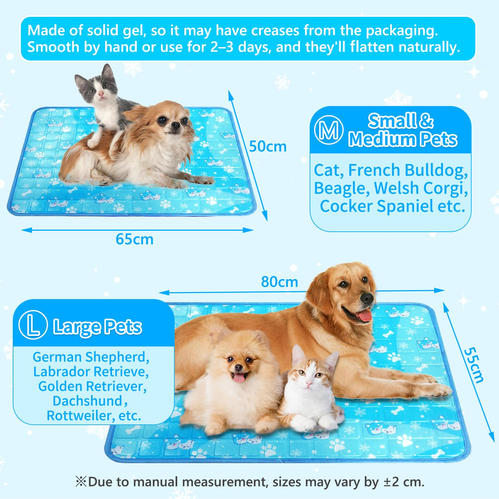 Yoheuea dog cooling mat large size 55×80 cm provides extra lounging space.