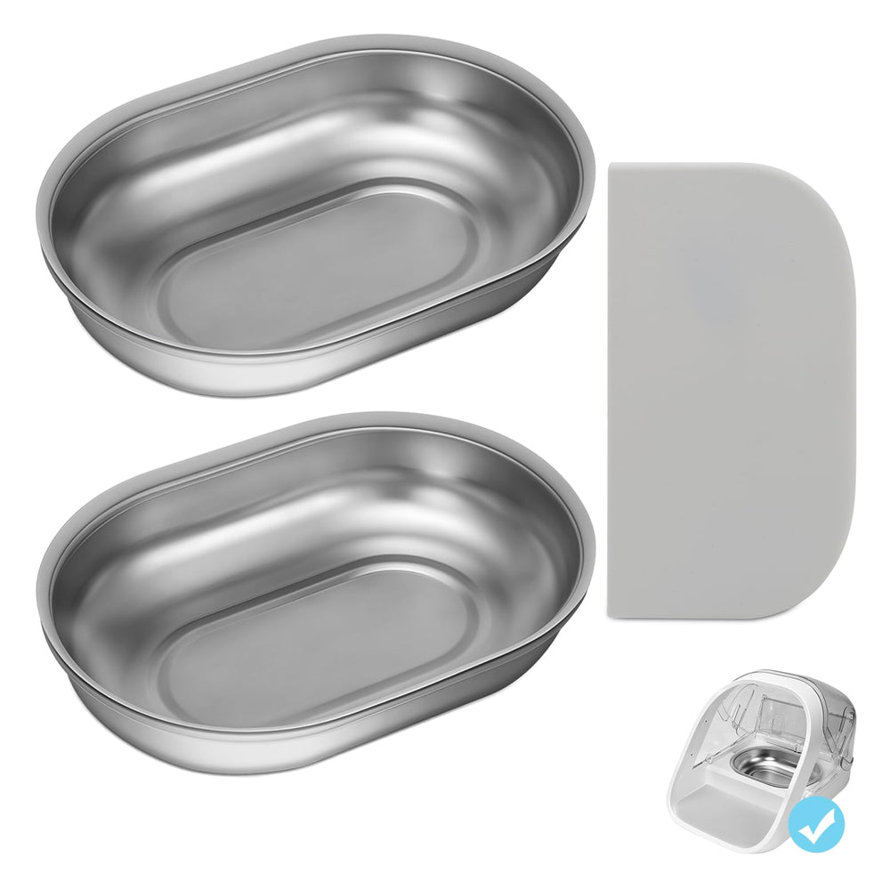 YOIHABV stainless bowls for microchip feeder setup—durable SUS304 bowls for reliable meals.