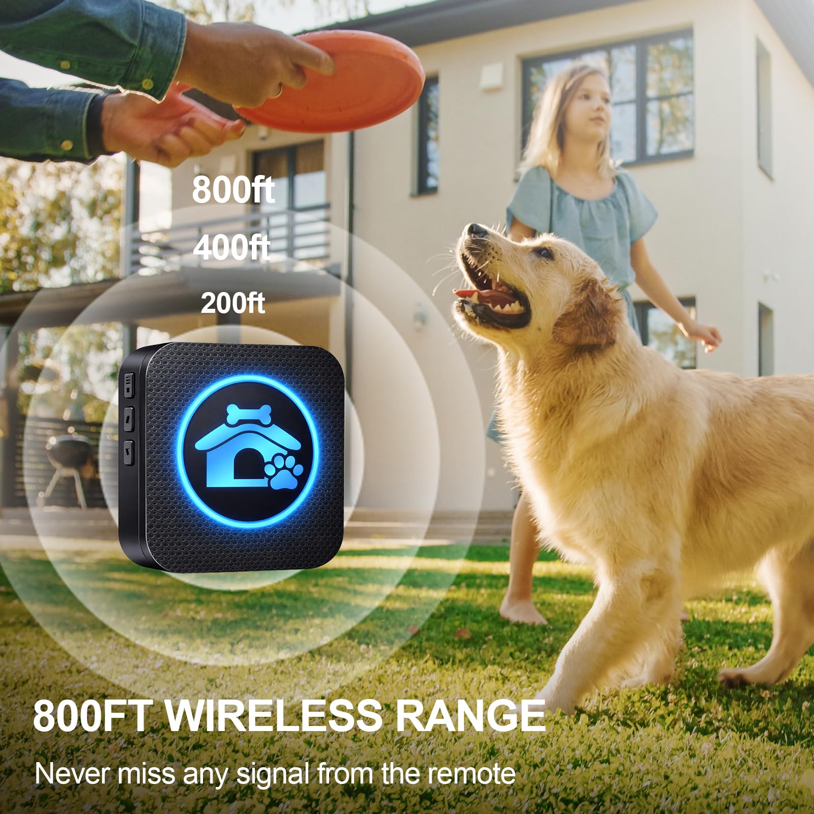 Yoiilifee dog door bell with 1000 ft range for outdoor signaling