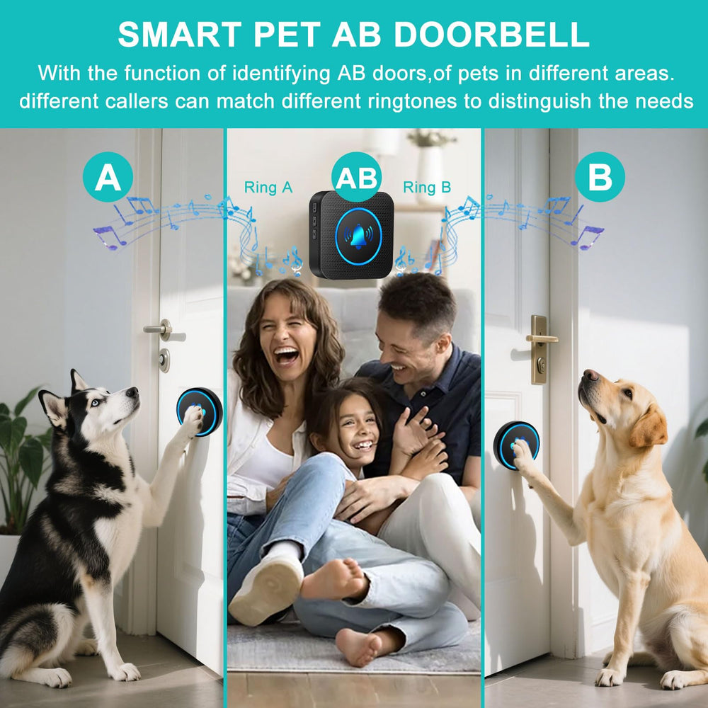 Yoiilifee dog door bell offers 60 ringtones for customizable alerts