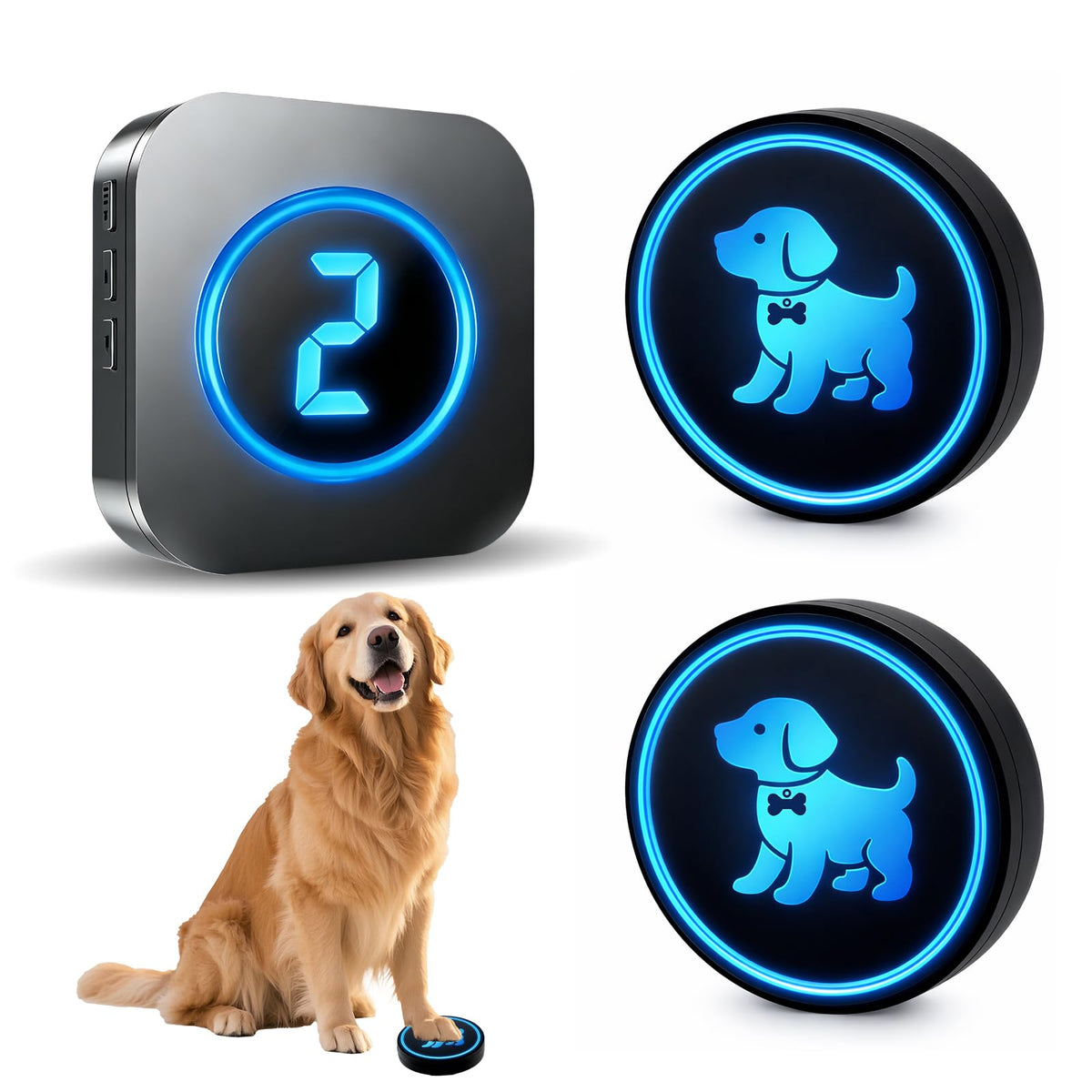 Yoiilifee dog doorbell receiver display shows which transmitter activated for training