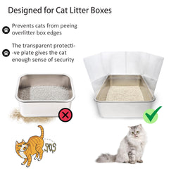 YOILES transparent shield keeps litter area airy for cats