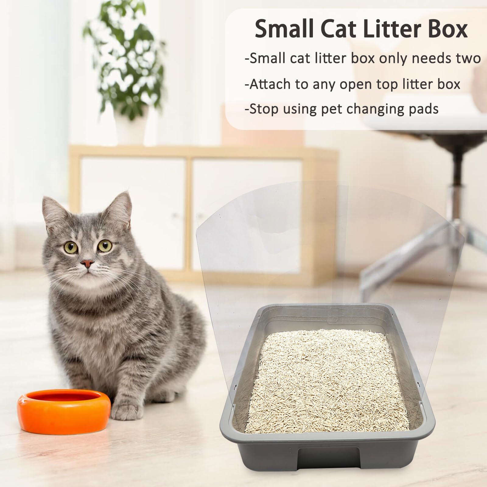 YOILES 12-pack transparent shields ready-to-use for open-top litter boxes.