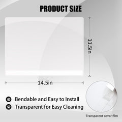 YOILES pee shields side view shows edge-to-edge splash protection for open-top boxes.