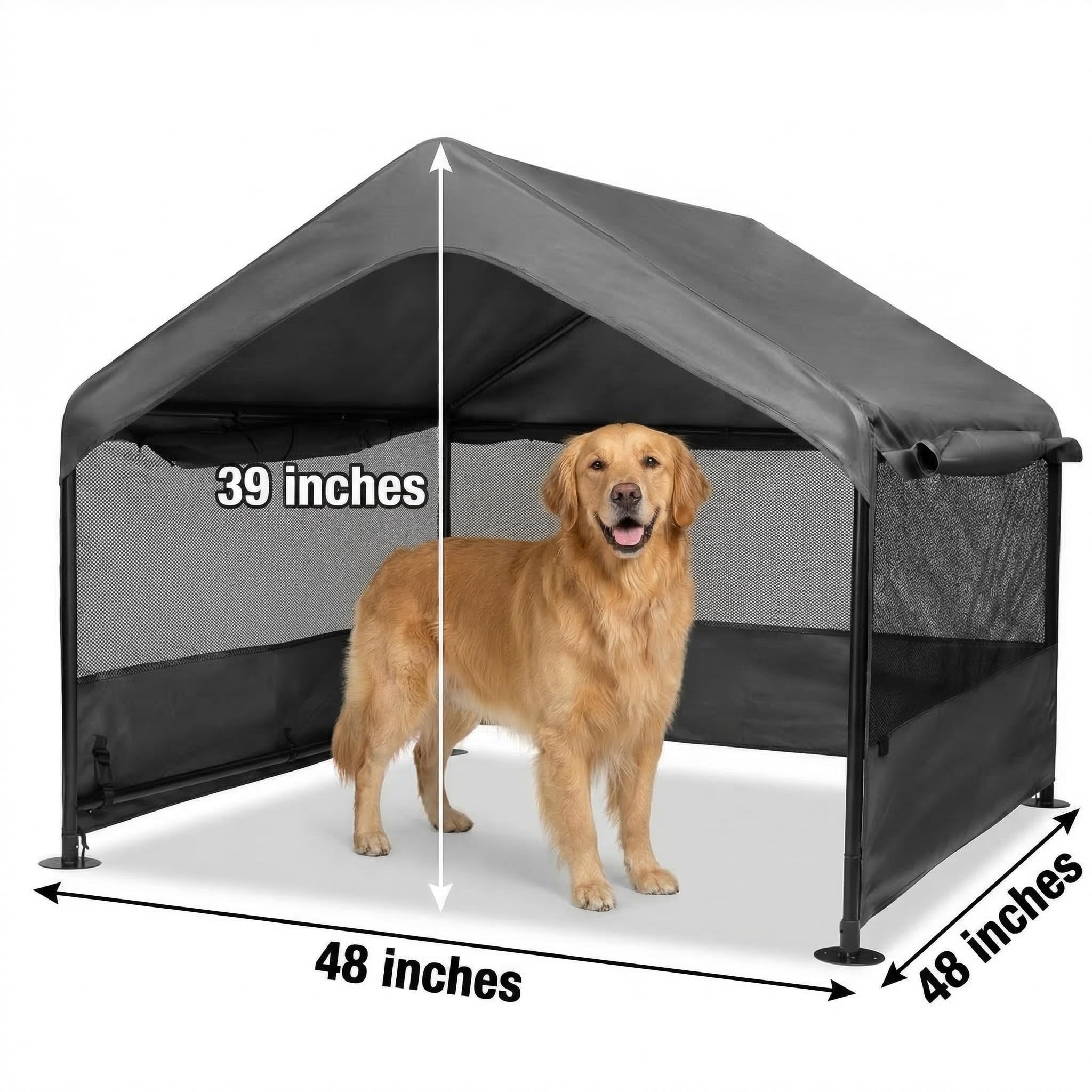 Yokaniwa dog tent ready in minutes for quick shade.