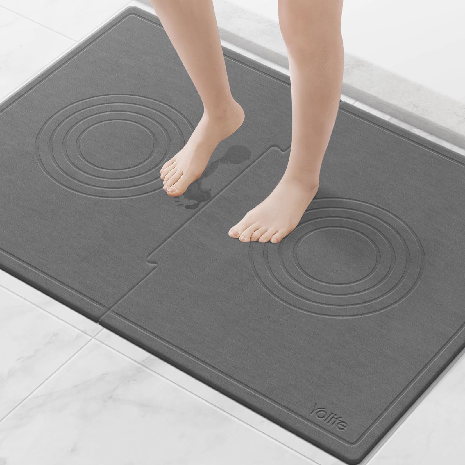Yolife multiuse stone drying mat suits bowls, bathrooms, and kitchens