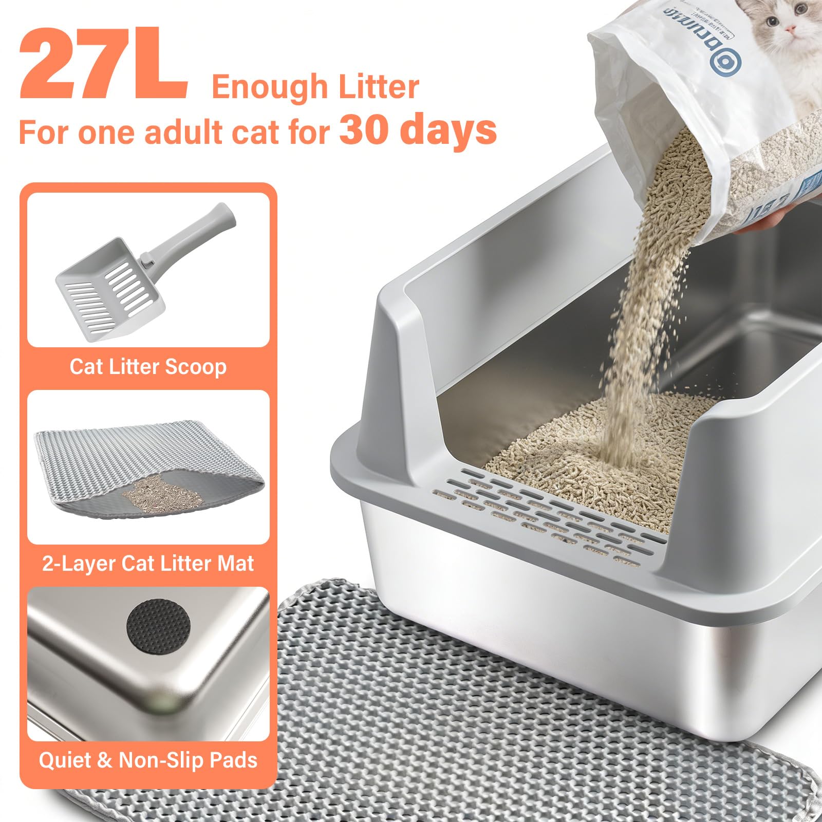Yollber anti-tracking pedals keep litter off paws