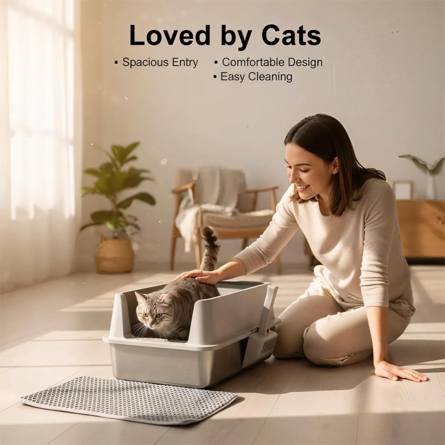 Yollber included scoop and mat boost daily litter management
