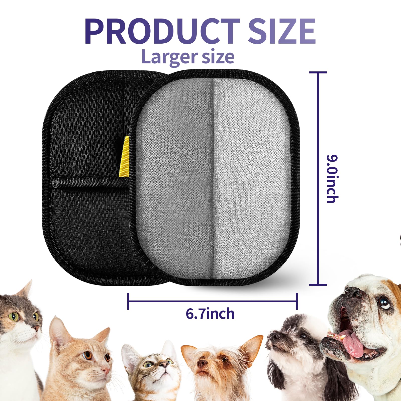 YOMI PET Hair Remover Glove folds for compact storage and quick drying.