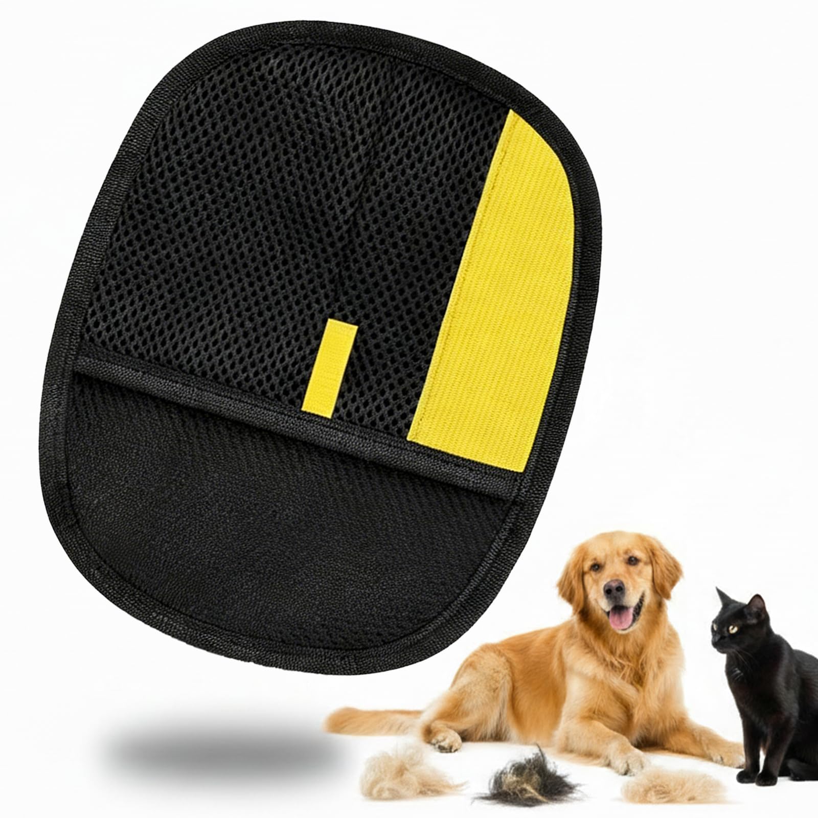 Yomi Pet Hair Remover Glove cleans laundry using electrostatic attraction to remove cat and dog hair.