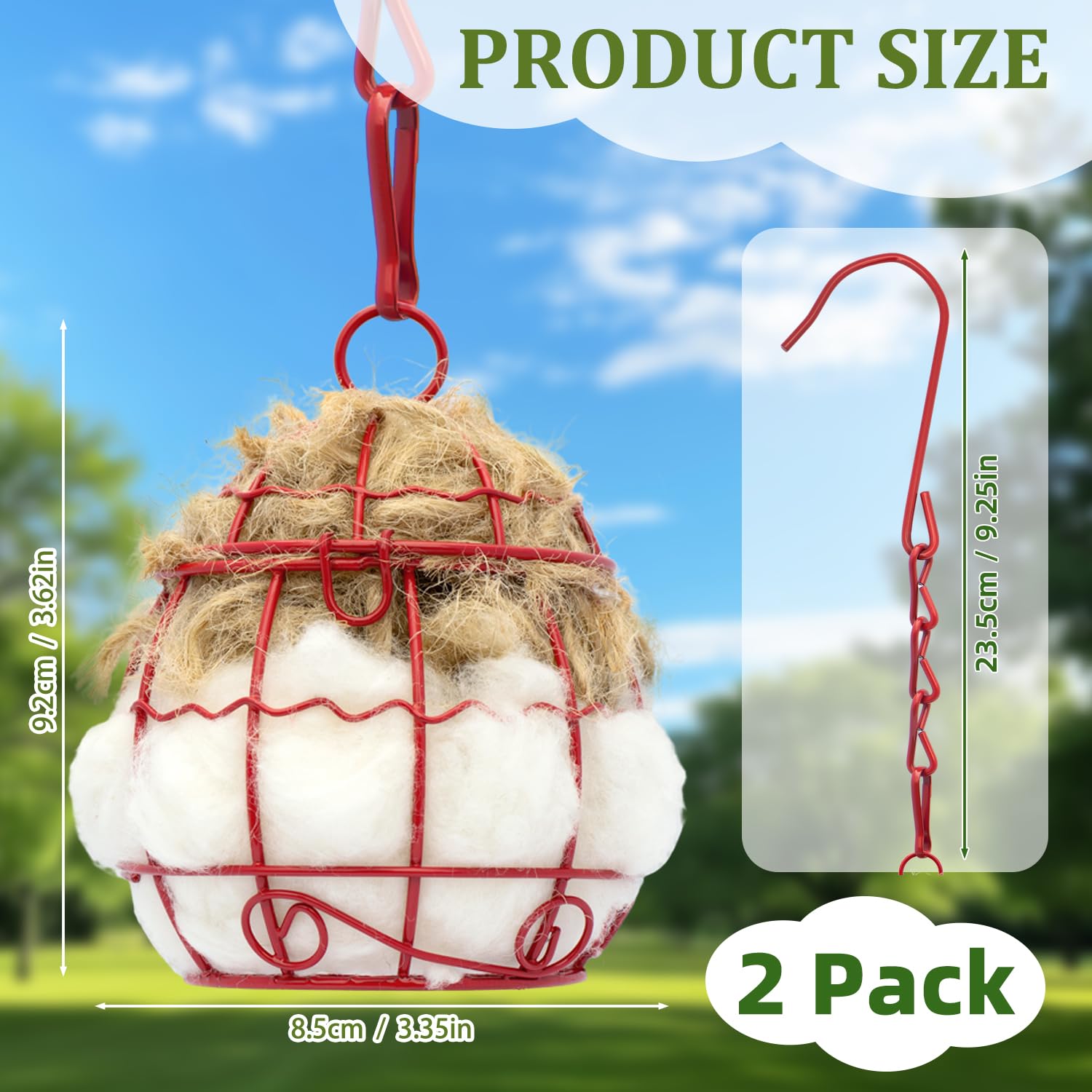 Yomishine refillable nesting holder designed for outdoor bird viewing.