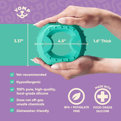 Yomp ChillChew non-toxic silicone and dishwasher-safe for easy cleaning.