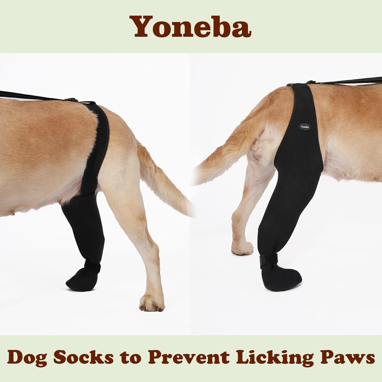 Yoneba anti-lick socks close view showing soft fabric comfort