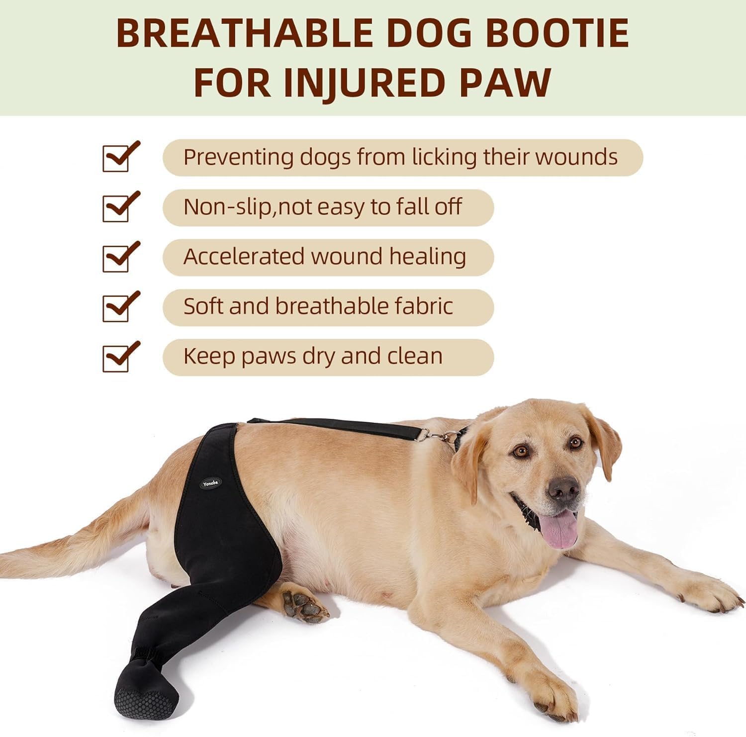 Yoneba breathable leg sleeve supports rest and recovery on paws