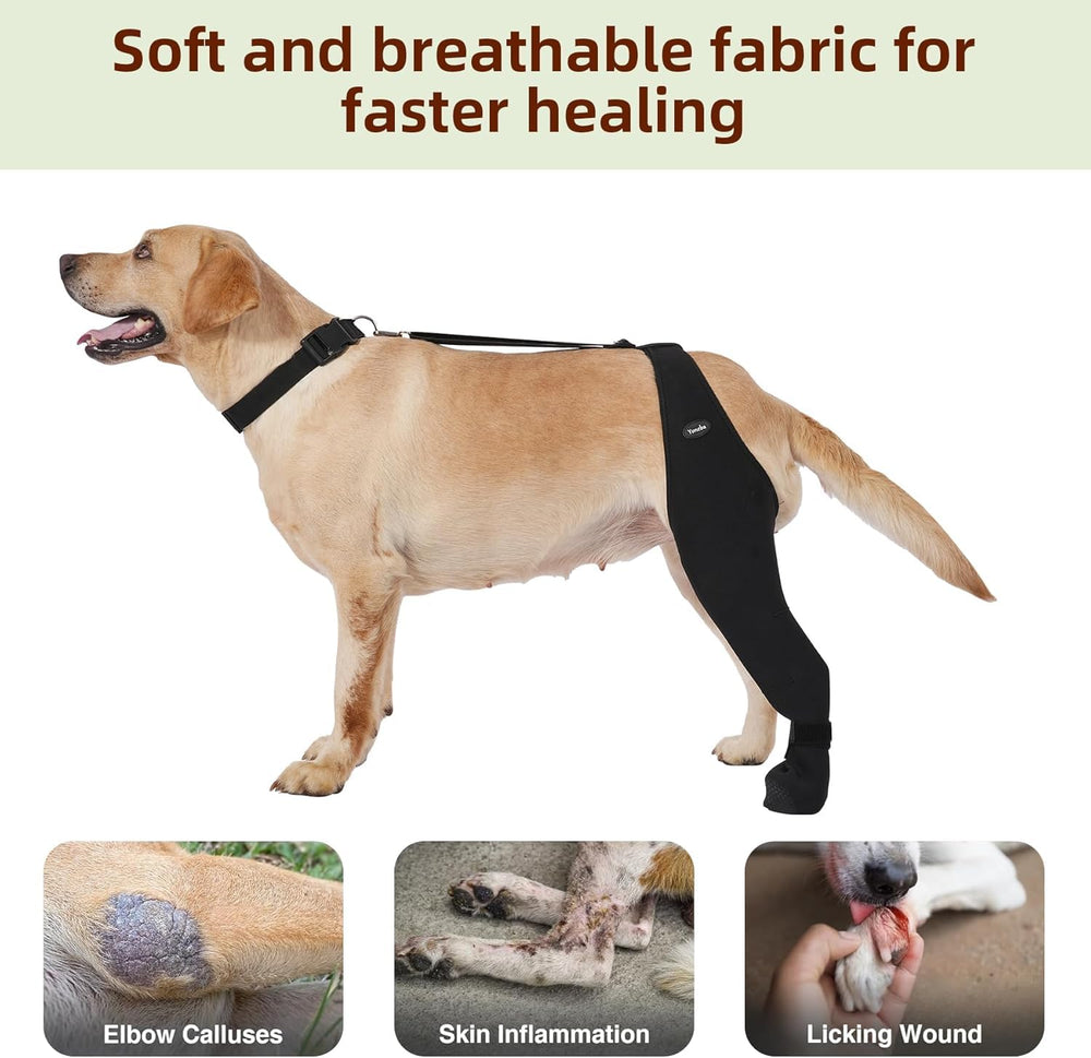 Yoneba leg sleeve for dogs provides secure recovery and freedom to move.