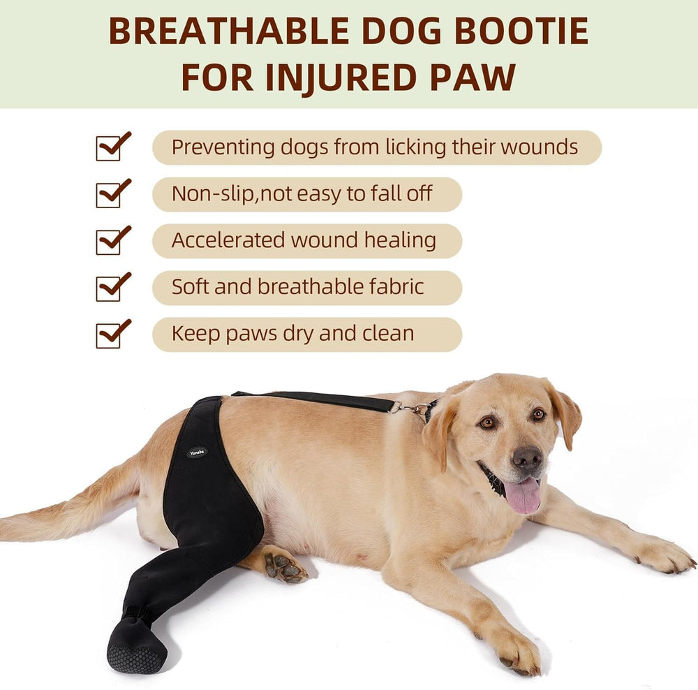 Yoneba ultra-soft fabric sock cushions the paw during wear and care.