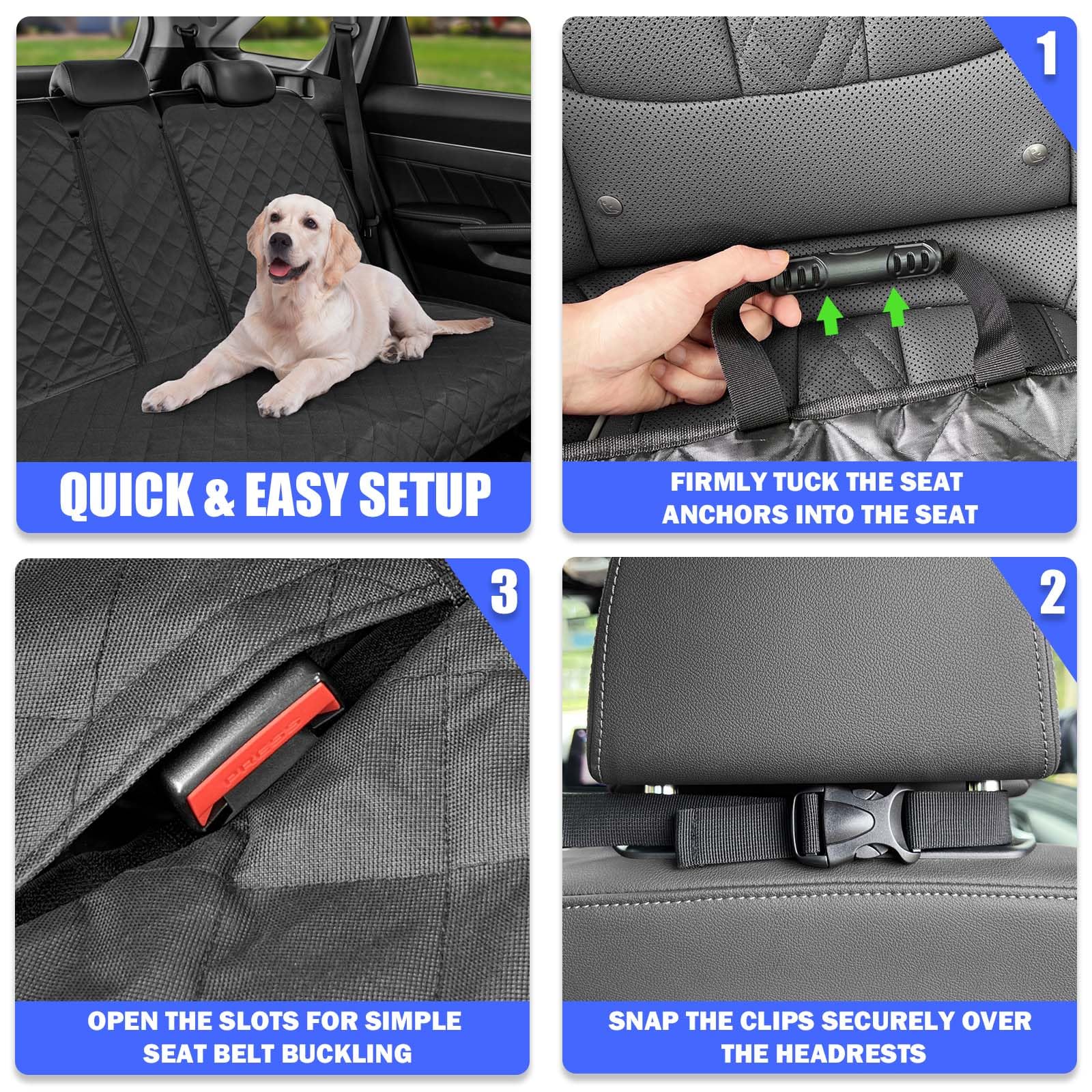 Yonktoo back seat cover is easy to clean and machine washable