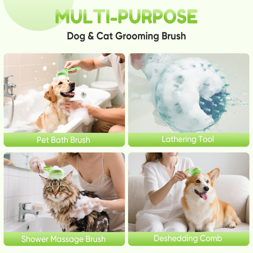 Yonynn all-in-one bath brush supports quick baths and happier pets