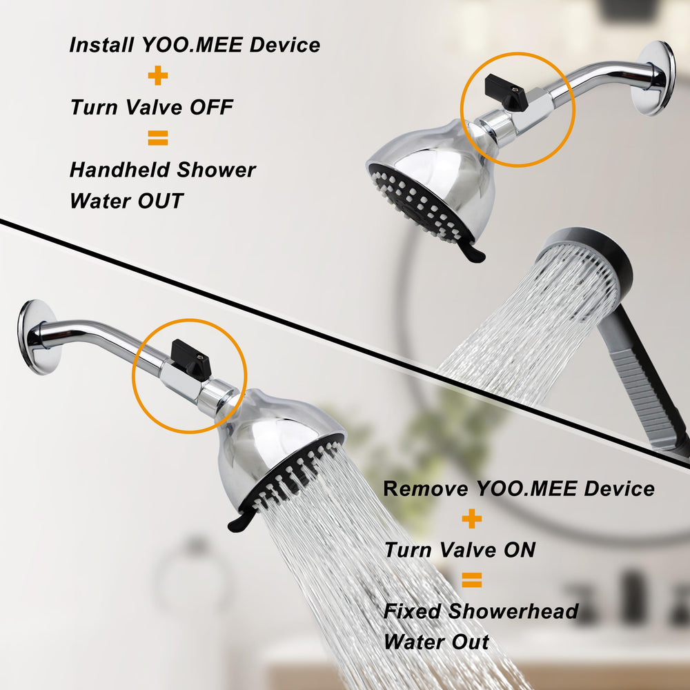 YOO.MEE ABS housing and flexible hose make rinsing comfortable.