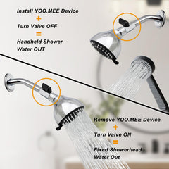 YOO.MEE ABS housing and flexible hose make rinsing comfortable.