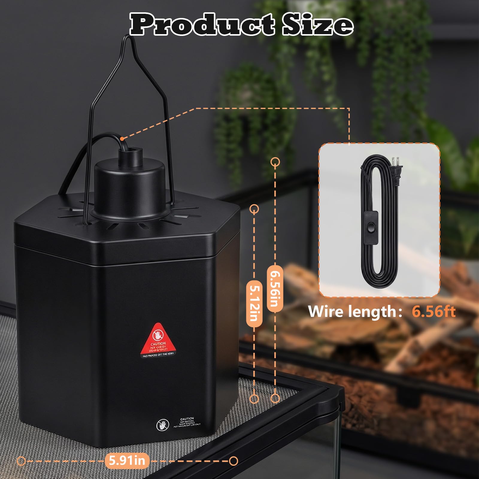 Yoobao flat mount option for reptile terrarium placement