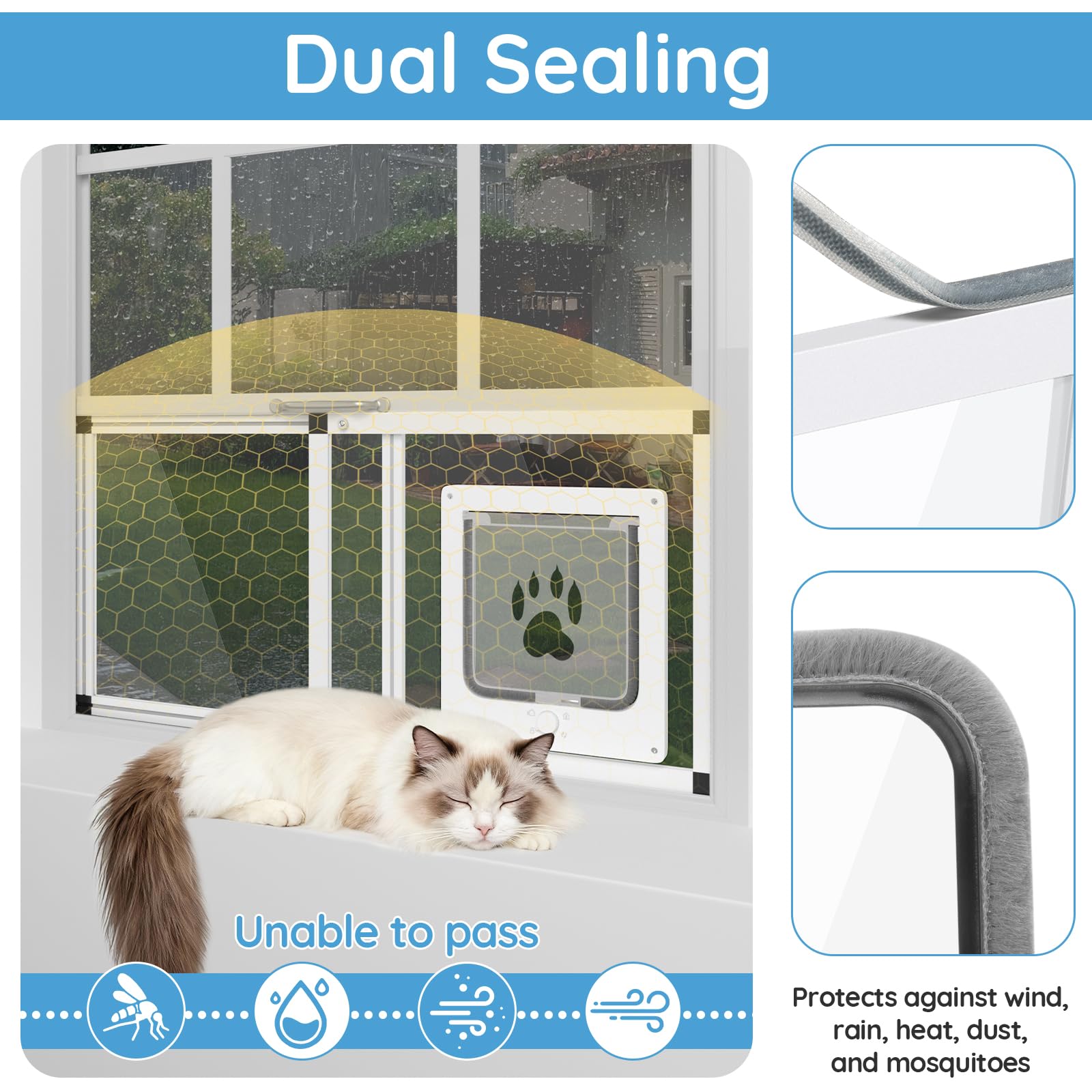 Yoochee four locking modes for flexible pet access control