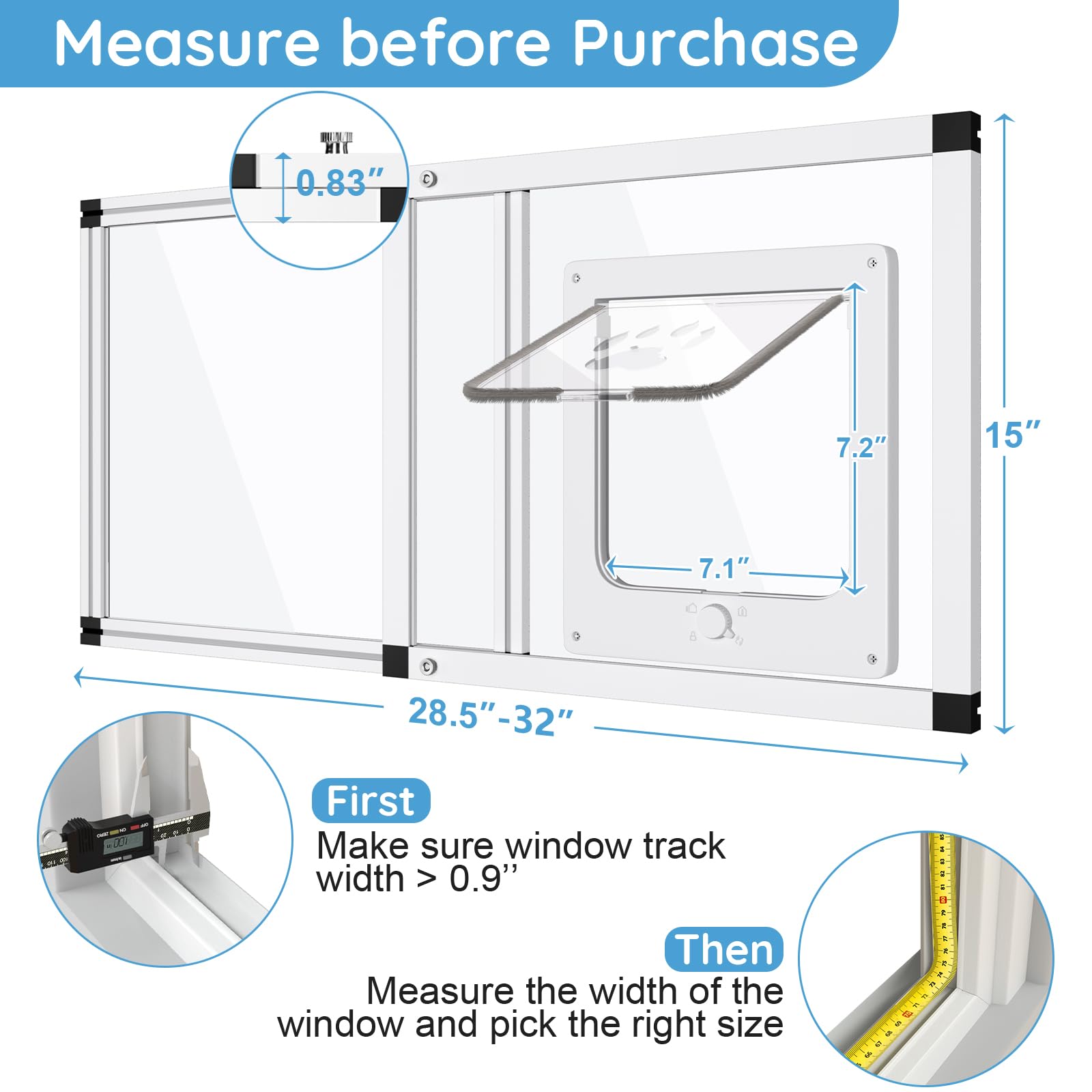 Yoochee Vertical sliding window installation for quick, tool-free setup.