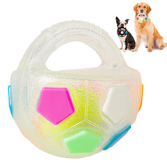YOOGAO Pet dog toy ball with handle for easy fetch and grip.