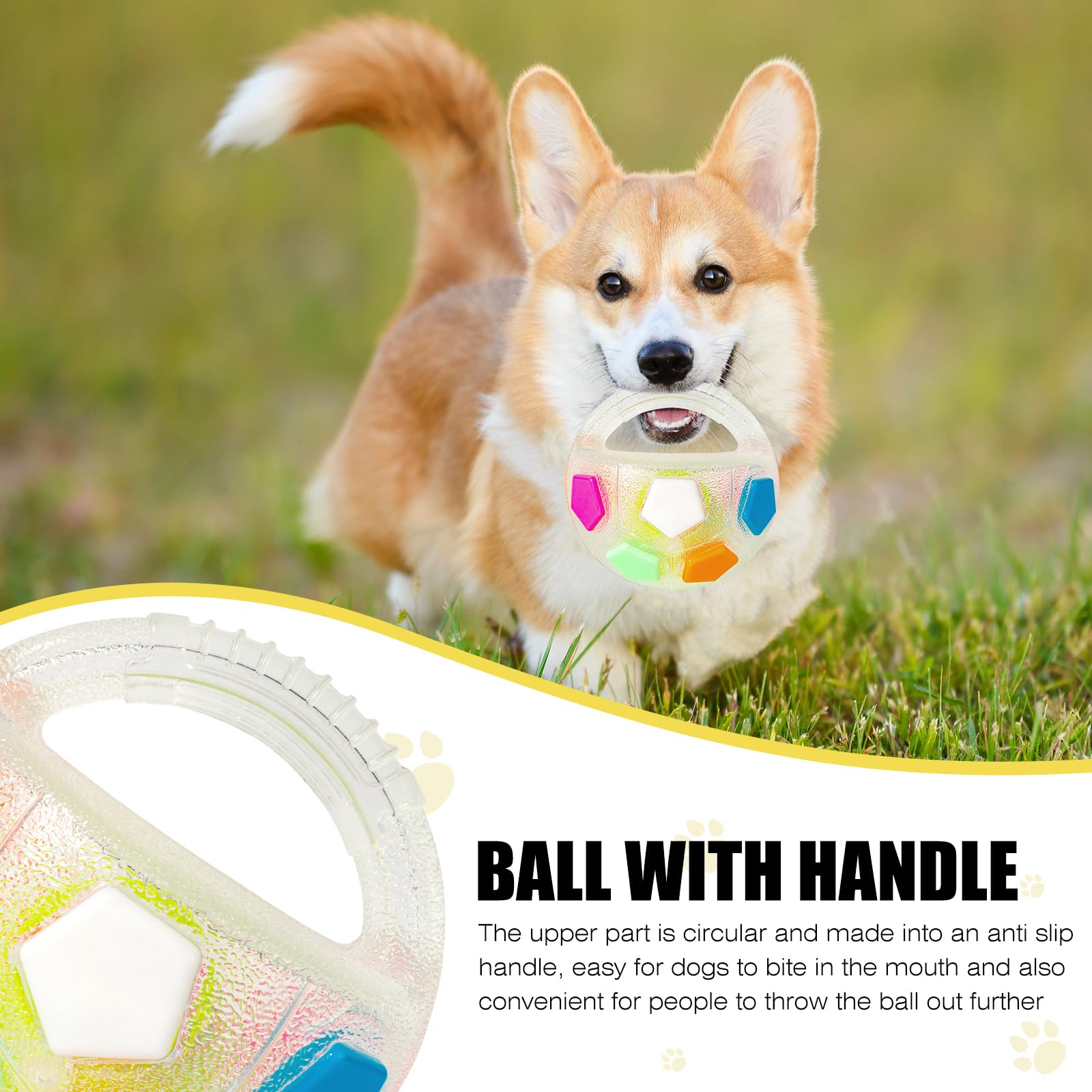 YOOGAO Pet dog toy ball squeaker to attract dogs during play.