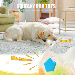YOOGAO Pet dog toy ball is transparent with interior tennis ball for extra interaction.