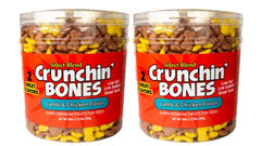 Yoope Sunshine Mills Crunchin Bones barrel for dogs with two meaty flavors for rewarding snacking