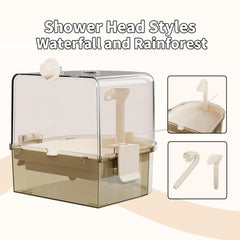 4 layer filtration keeps bath water cleaner between changes.