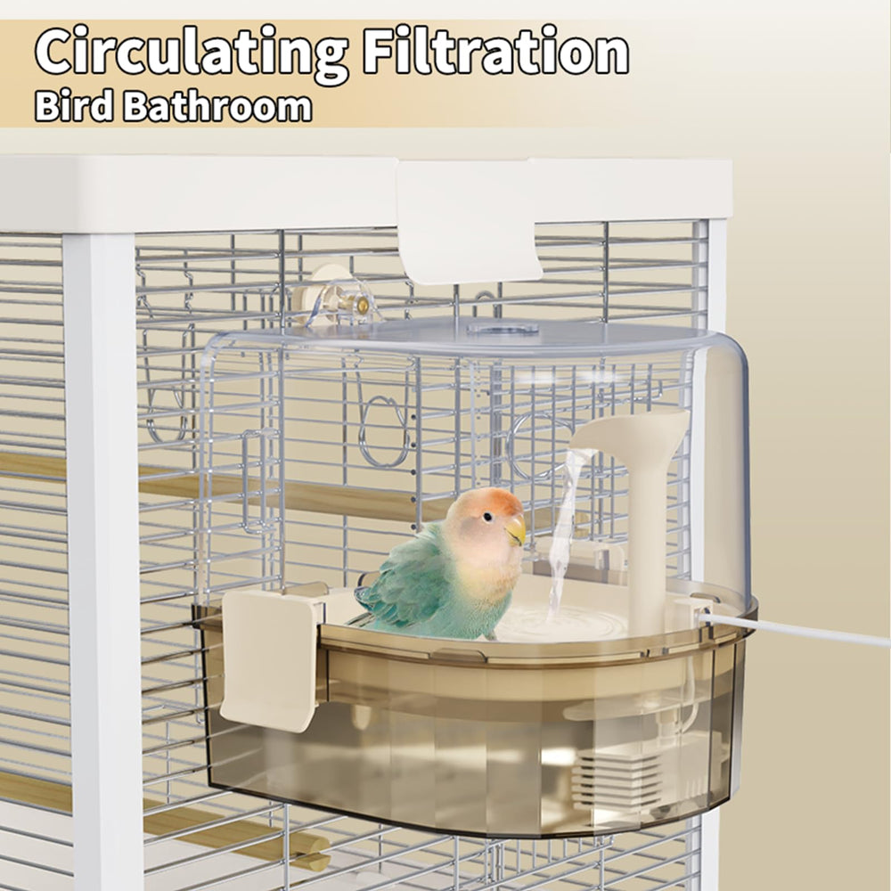 Durable ABS plastic YOOSO WING bath provides clear visibility of water.