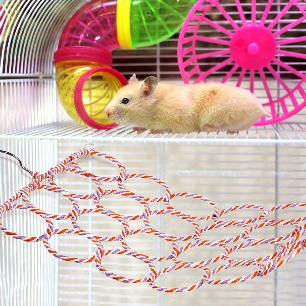 Yopay collapsible hanging swing perch in a calm cage scene