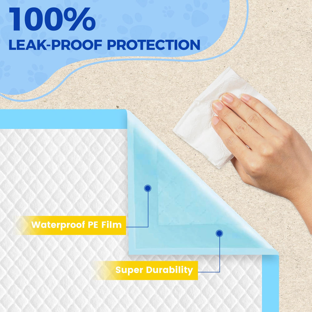 YOPETKI dog pads quick-dry technology image with gel formation.