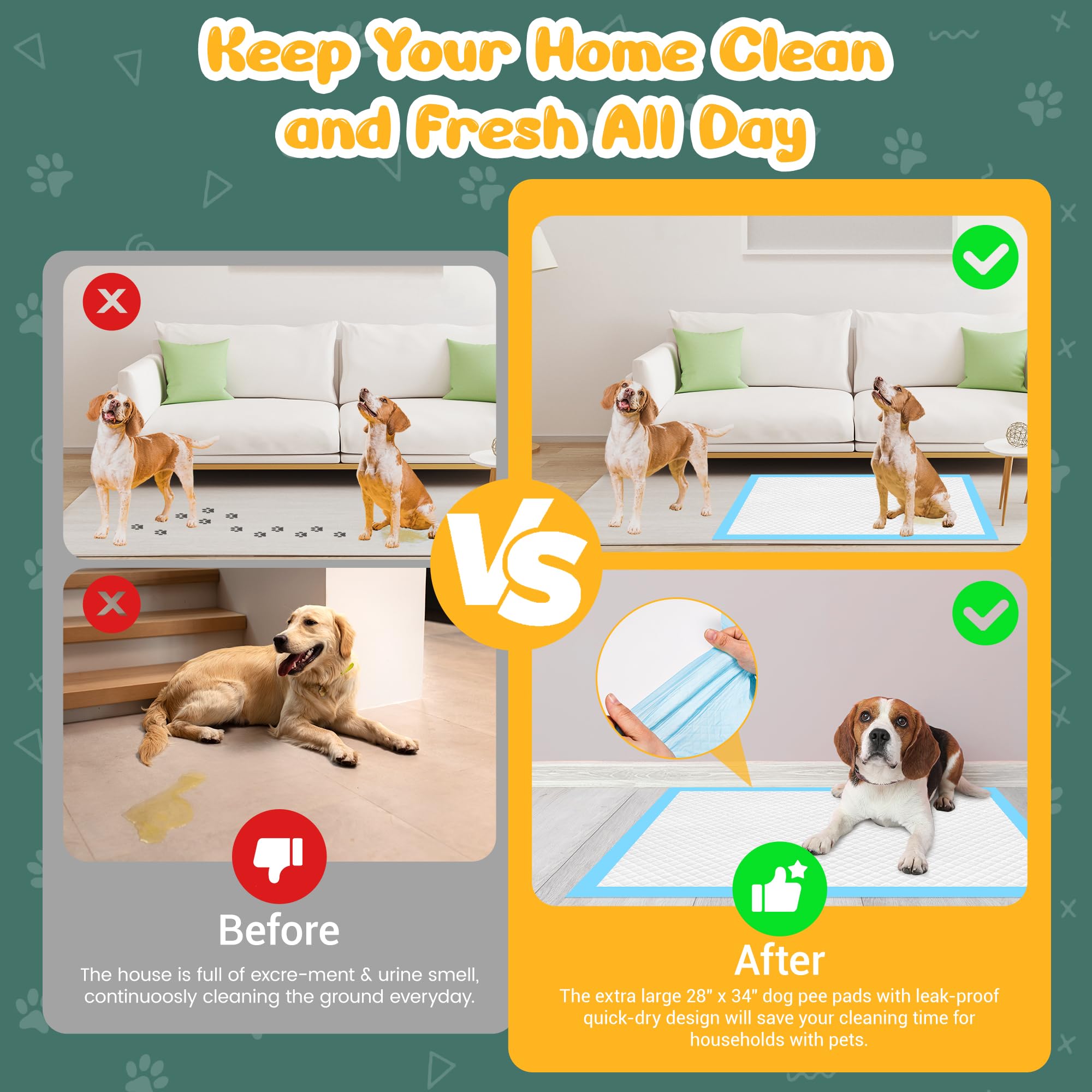 Value-packed YOPETKI 30-count puppy pad bundle