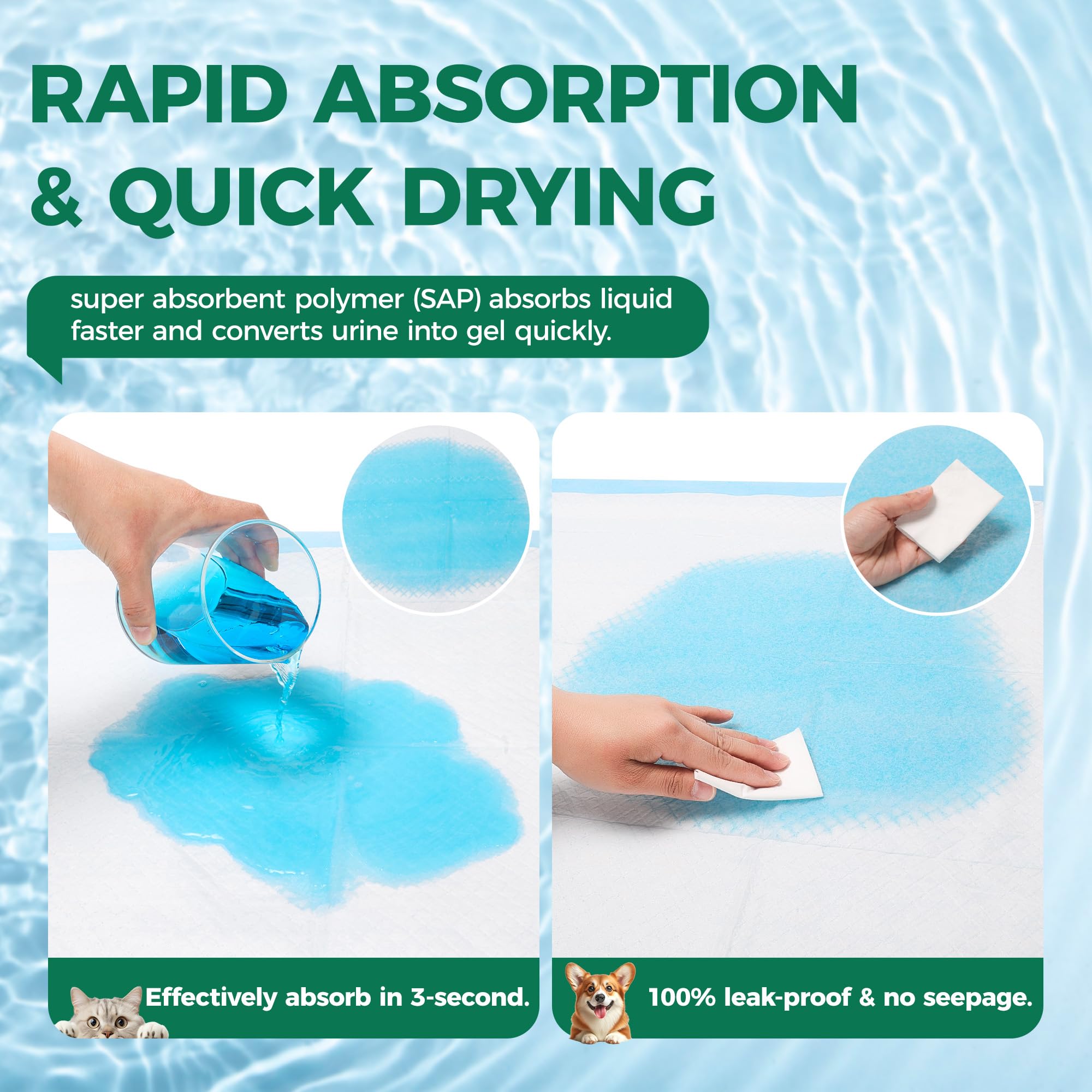 YOPETKI soft top layer wicks moisture for paws.