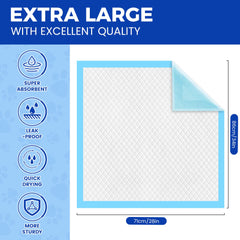 YOPETKI XL dog pads absorbent core close-up showing SAP technology.