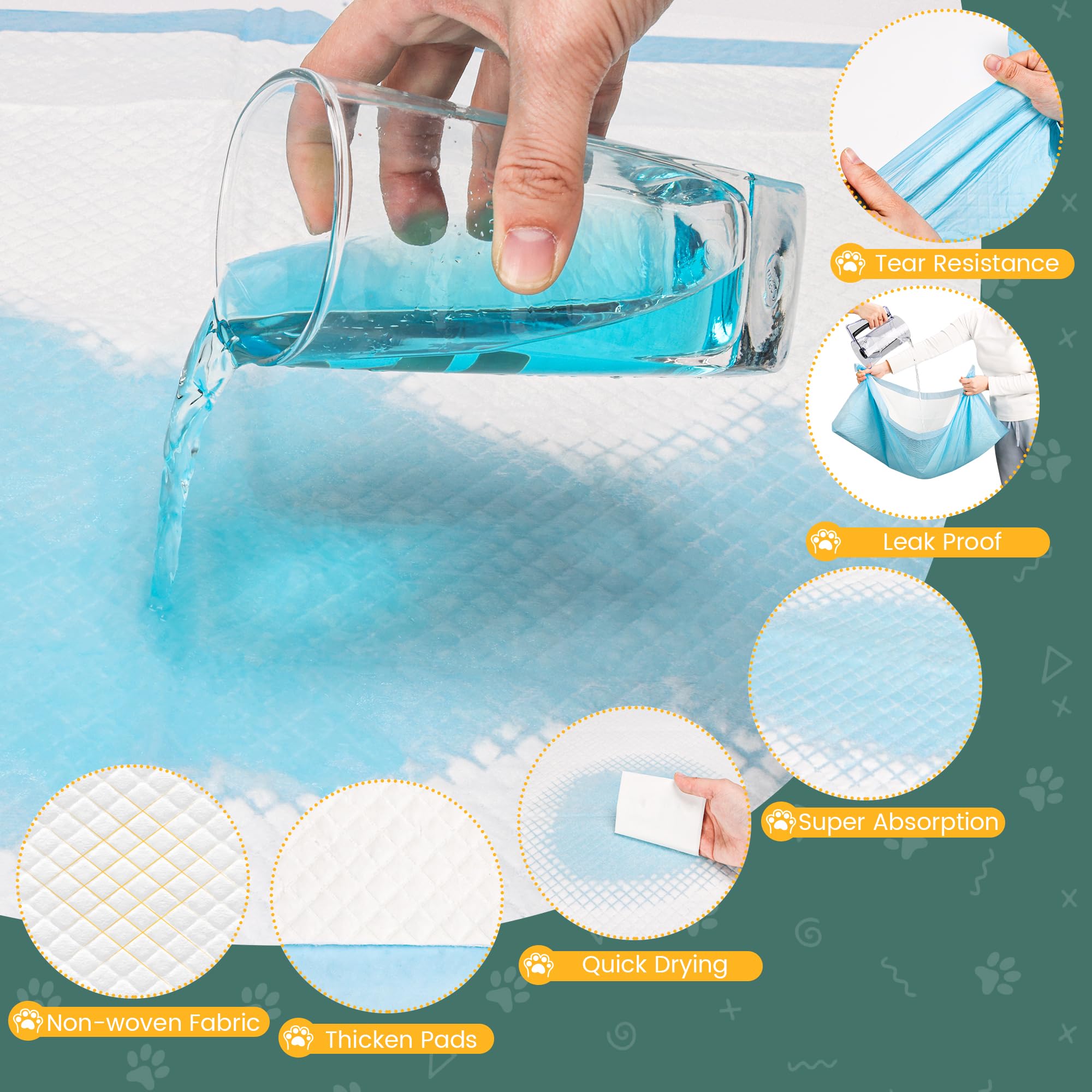 YOPETKI 3D diamond quilting top layer enhances fast absorption.