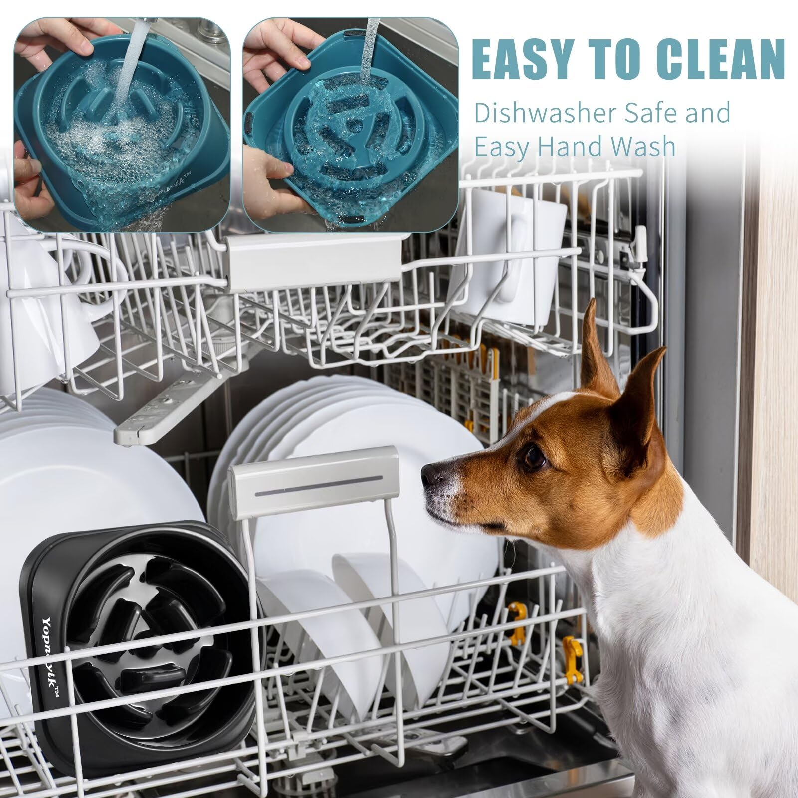 Yopnoyik easy-clean bowls with smooth surfaces for quick cleaning