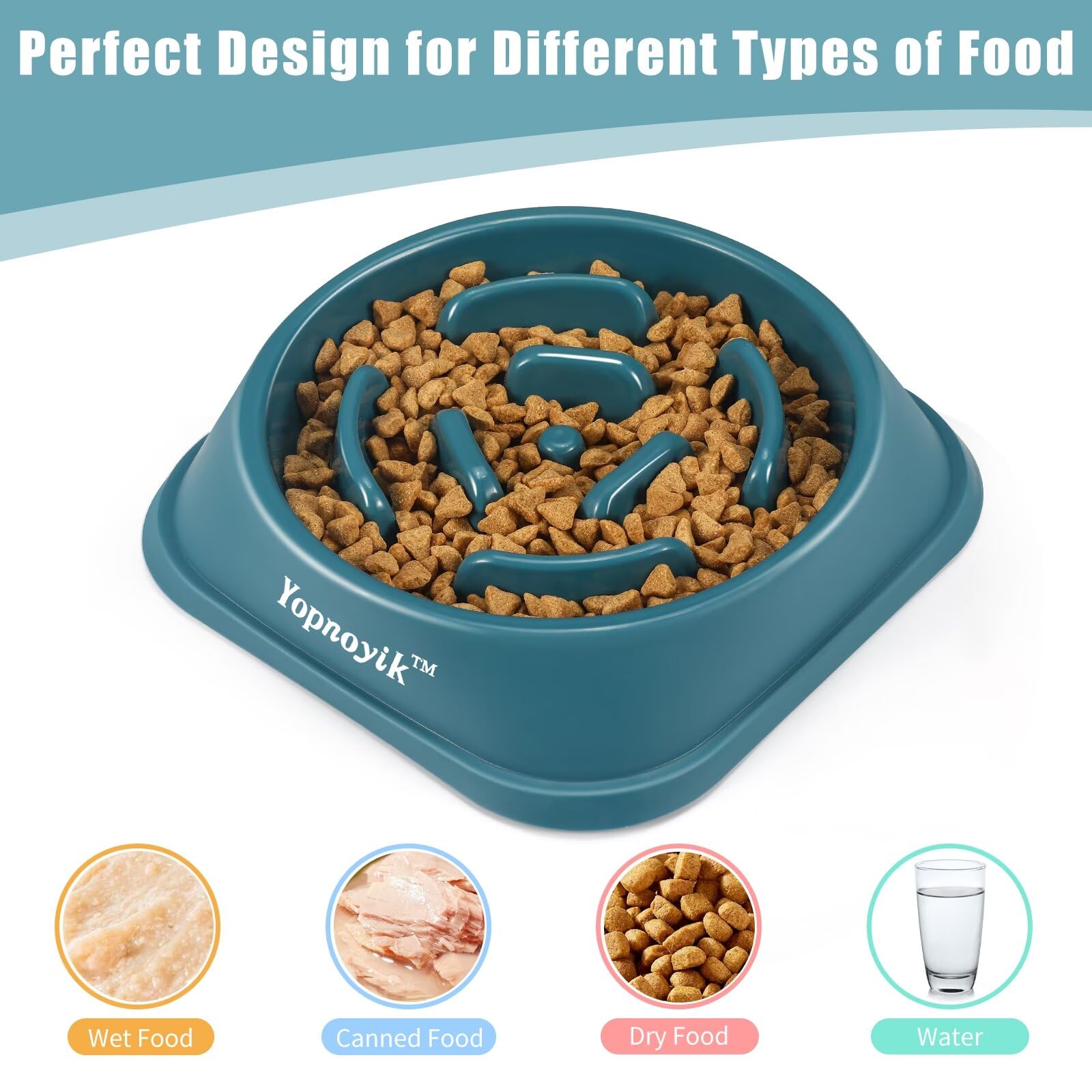 Yopnoyik large-dog friendly bowl with raised partitions
