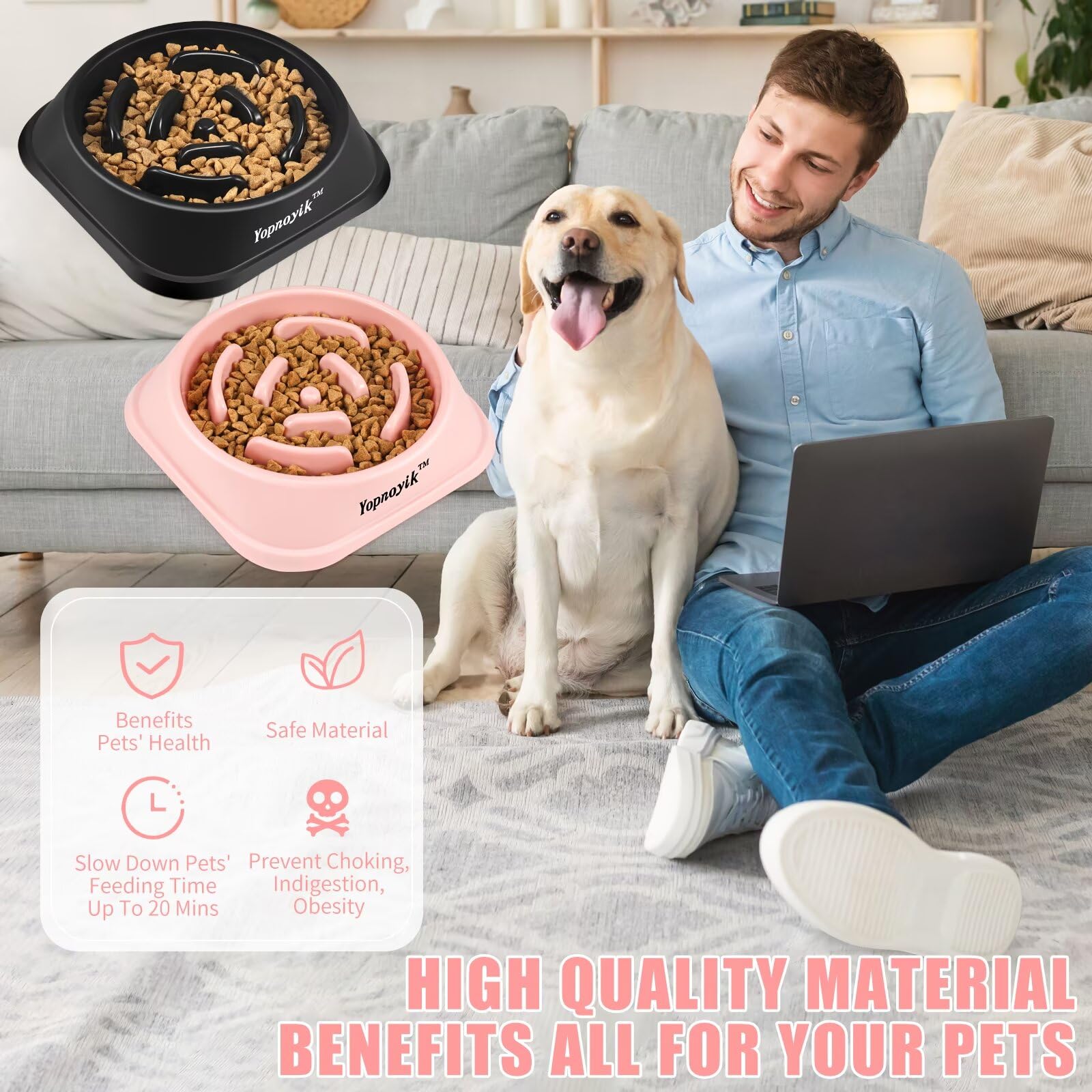 Yopnoyik anti-choking design encourages smaller bites during meals.