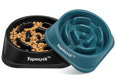 Yopnoyik two-pack slow-feeder bowls reducing gulping for large dogs