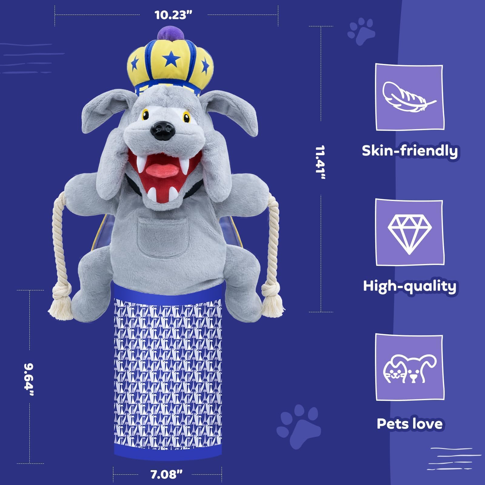 YoPoll toy suited for kittens and small dogs for gentle tugging.