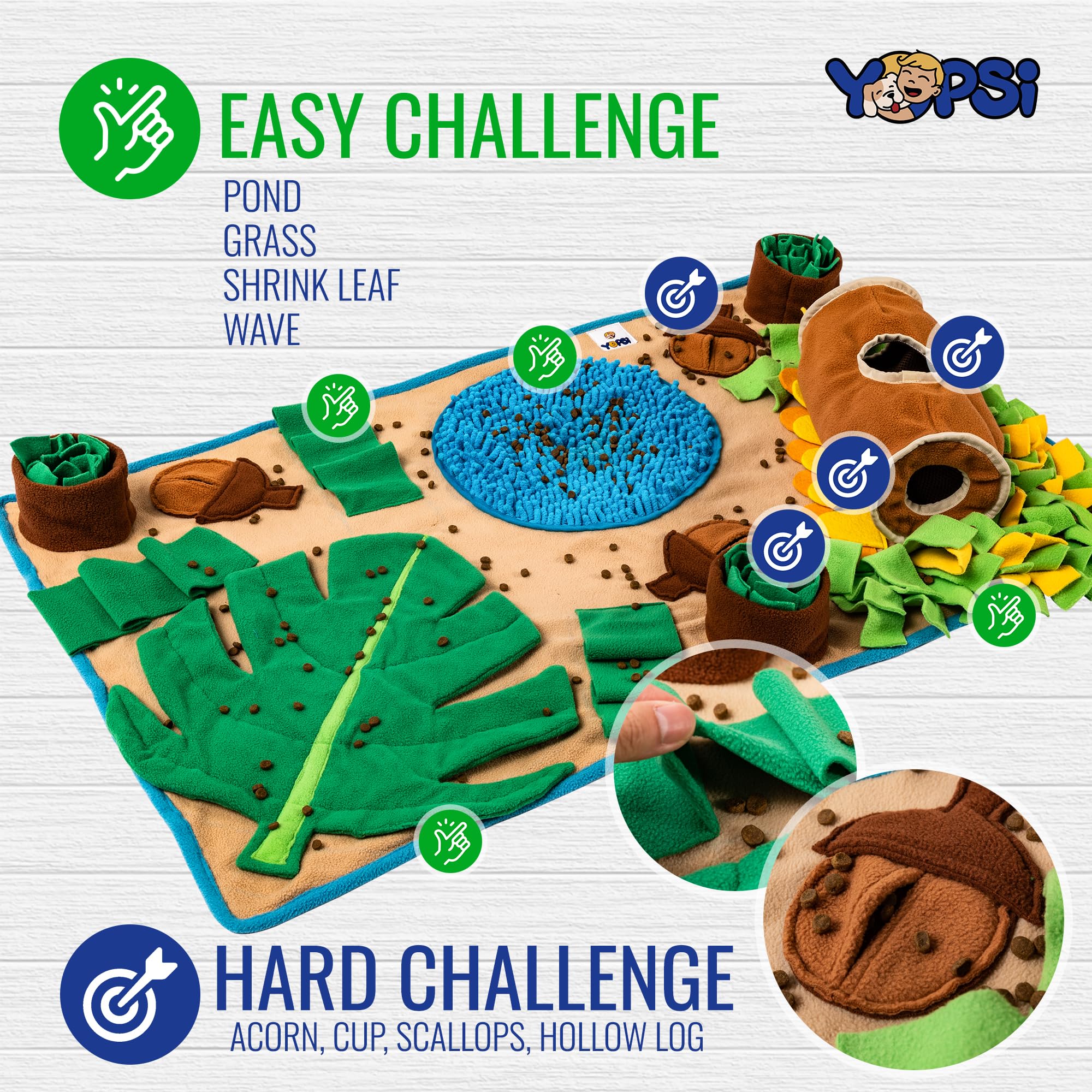 YOPSI Snuffle Mat for large dogs — enrichment play reduces boredom and promotes focus