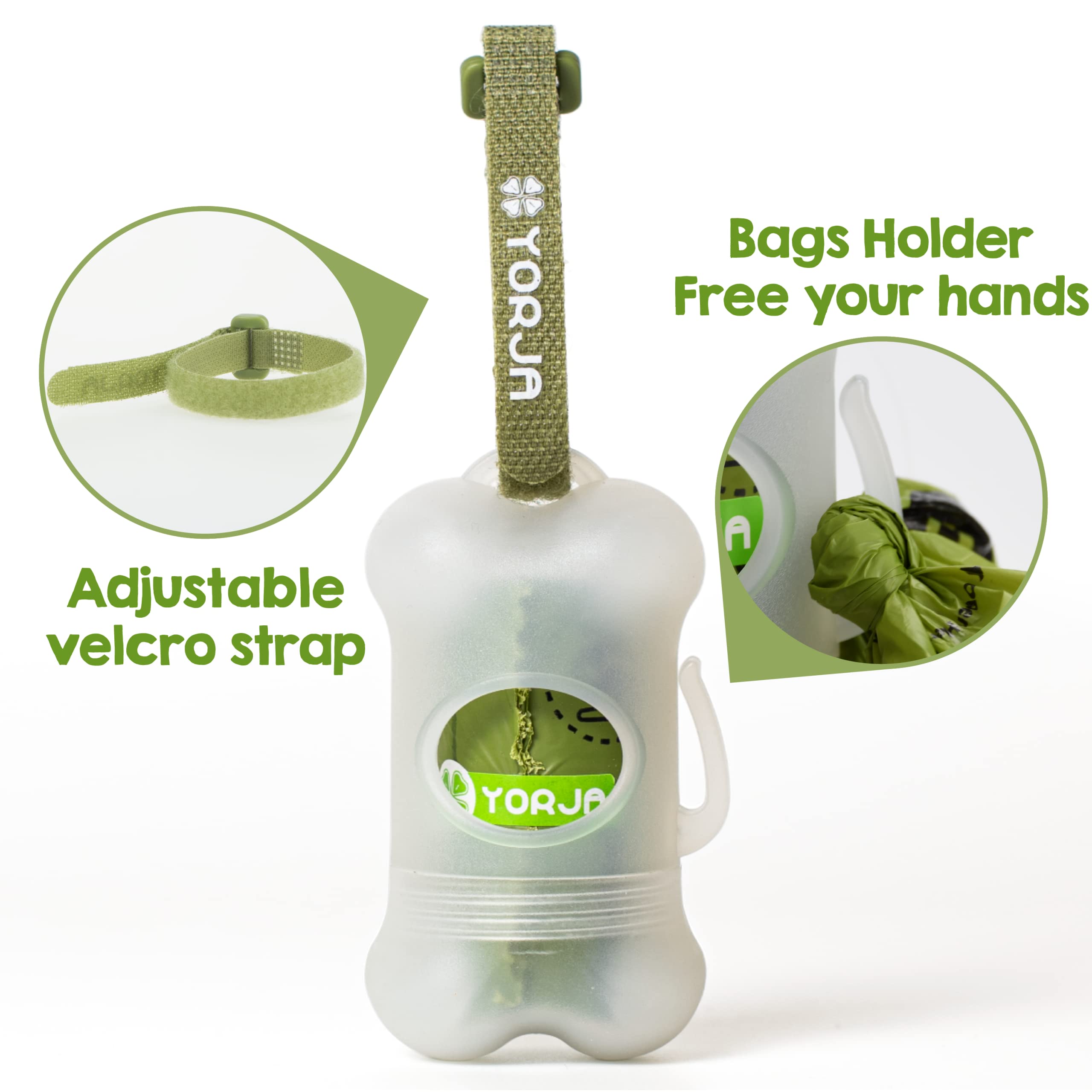 YORJA 510 pet waste bags for long-lasting daily use.